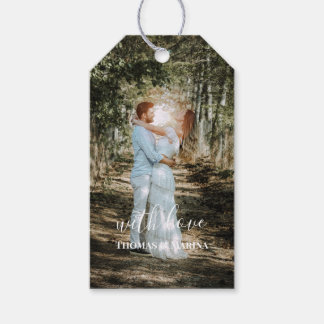 Personalisiertes Hochzeitsporträt moderne Kalligra Geschenkanhänger