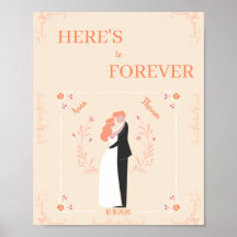 Personalisiertes Hochzeitsposter – Illustriertes P