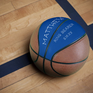 Personalisiertes Hochzeitsring-Träger-Andenken Basketball