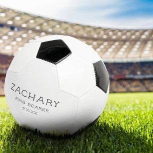 Personalisiertes Hochzeitsringträger-Andenken Fußball