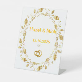 Personalisiertes Hochzeitsschild Sockelschild