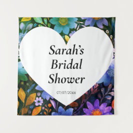 Personalisiertes Hochzeitsshower-Wandposter Wandteppich