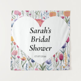 Personalisiertes Hochzeitsshower-Wandposter Wandteppich
