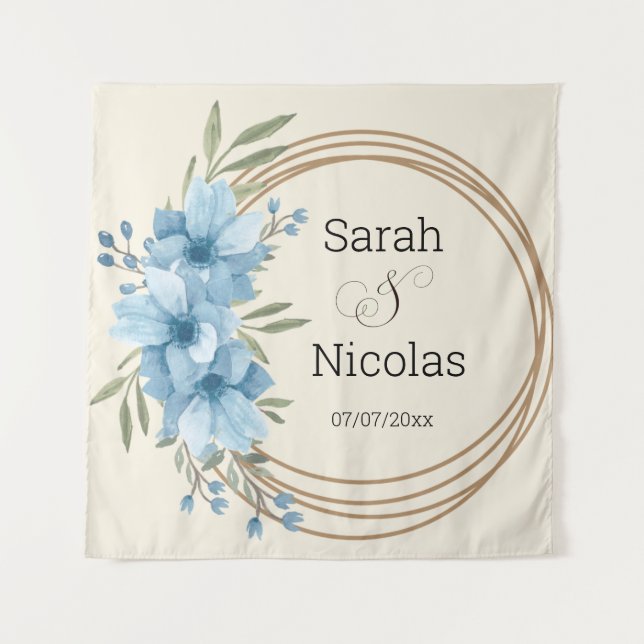 Personalisiertes Hochzeitsshower-Wandposter Wandteppich (Vorderseite)