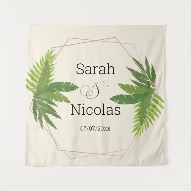 Personalisiertes Hochzeitsshower-Wandposter Wandteppich (Vorderseite)