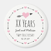 Personalisiertes Hochzeitstag - Herz und Pfeile