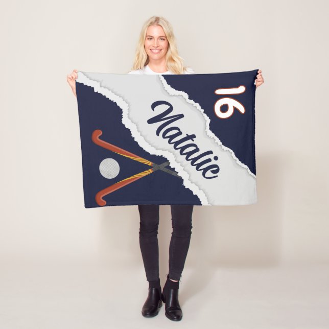 Personalisiertes Hockey-Deckblatt, Individuelle Na Fleecedecke (Beispiel)