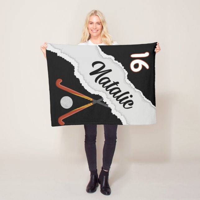 Personalisiertes Hockey-Deckblatt, Individuelle Na Fleecedecke (Beispiel)