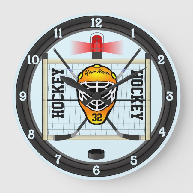 Personalisiertes Hockey Große Wanduhr (Vorderseite)
