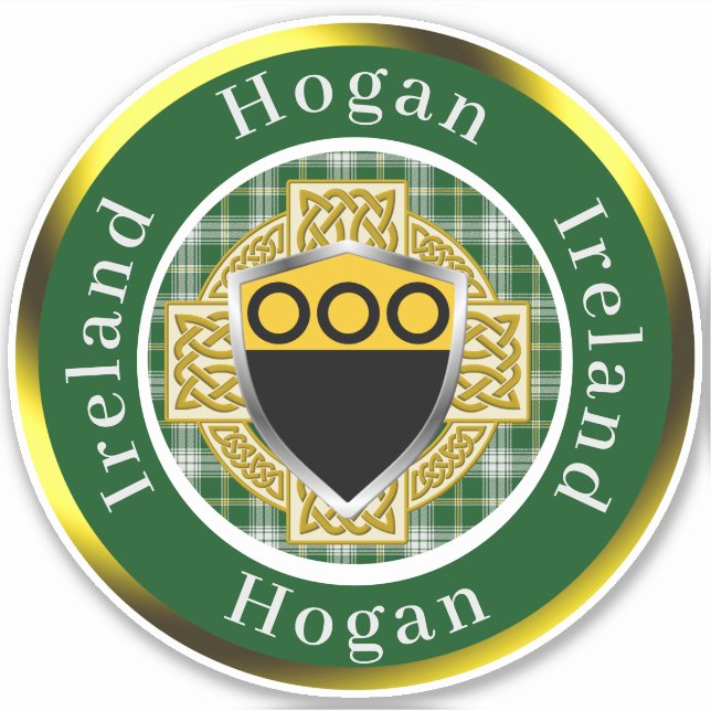 Personalisiertes Hogan Shield & Celtic Cross Aufkleber (Vorderseite)