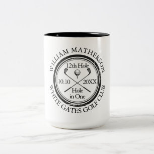 Personalisiertes Hole-in-One-Golf Zweifarbige Tasse