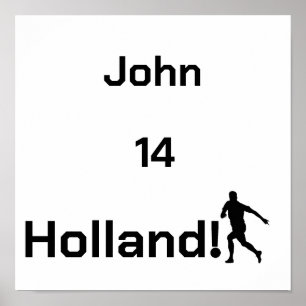 Personalisiertes Holland-Fußballspieler-Tribut Poster
