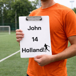 Personalisiertes Holland Fußballtrainer-Geschenk Klemmbrett