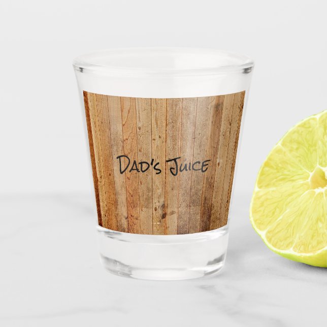 Personalisiertes Holz Rustikaler Country Brown Bla Schnapsglas (Vorderseite)