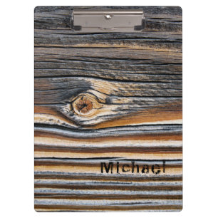Personalisiertes Holzkörnmuster Klemmbrett