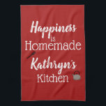 Personalisiertes "Homemade" Küchentücher<br><div class="desc">Ein lustiges und einzigartiges Küchenhandtuch mit einfacher Personalisierung. Ich würde eine tolle Geschenk oder Ergänzung zu Ihrer Wohngestaltung.</div>