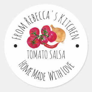 Personalisiertes Homemade-Salsa-Canning-Etikett Runder Aufkleber