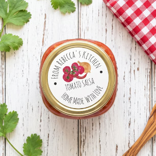 Personalisiertes Homemade-Salsa-Canning-Etikett Runder Aufkleber