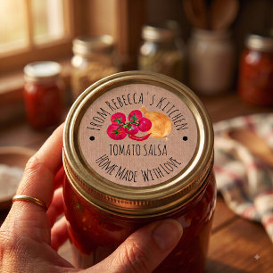 Personalisiertes Homemade-Salsa-Canning-Etikett Runder Aufkleber