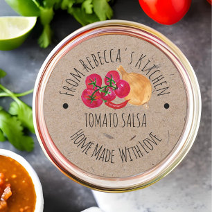 Personalisiertes Homemade-Salsa-Canning-Etikett Runder Aufkleber