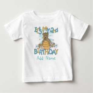 Personalisiertes Honig-Bärn-2. Geburtstags-T-Shirt Baby T-shirt