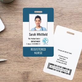 Personalisiertes Hospital-Logo und Mitarbeiter-Fot Ausweis