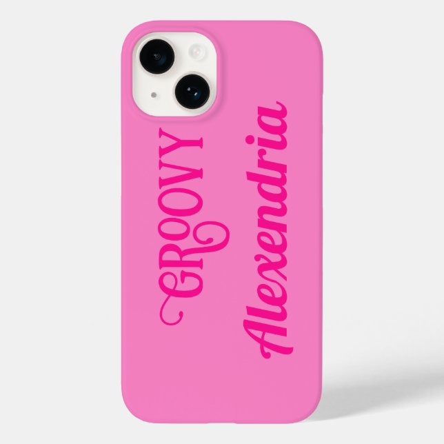 Personalisiertes Hot Pink Case-Mate iPhone Hülle (Rückseite)