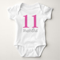 Personalisiertes Hot Pink Monatsbaby