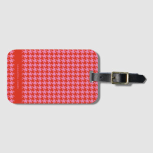 Personalisiertes Hounds Tooth Gepäckanhänger