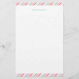Personalisiertes hübsches bunter Briefpapier