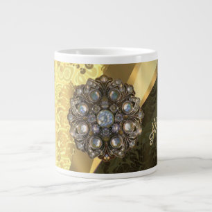 Personalisiertes, hübsches, gürtelförmiges Damastm Jumbo-Tasse