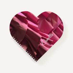 Personalisiertes Hübsches Rosa Ruffles Muster Mode Notizbuch