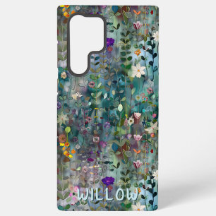 Personalisiertes hübsches Wildblumen-Boho-Muster Samsung Galaxy Hülle