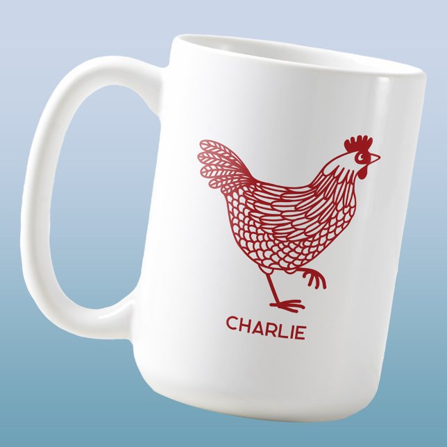 Personalisiertes Hühnchen Kaffeetasse (Chicken hen poultry personalized coffee mug)