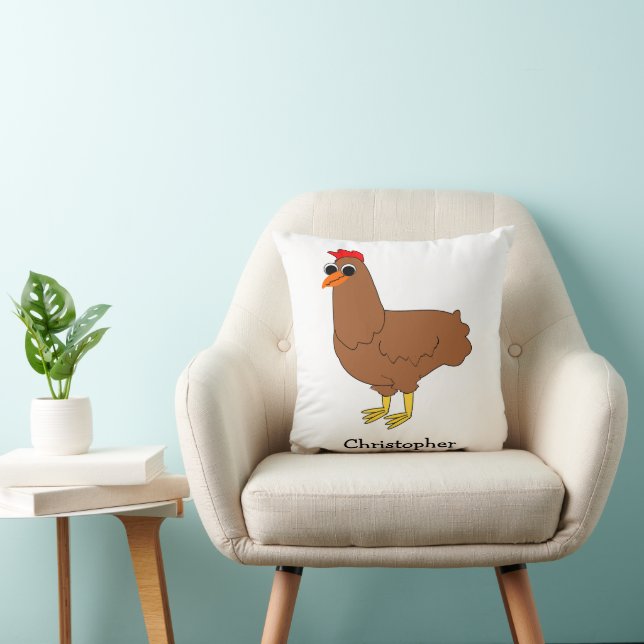 Personalisiertes Hühnerdesign Kissen (Stuhl )