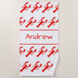 Personalisiertes Hummer Beach Handtuch