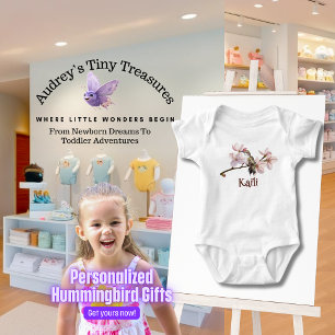 Personalisiertes Hummingbird-Baby-Body Baby Strampler