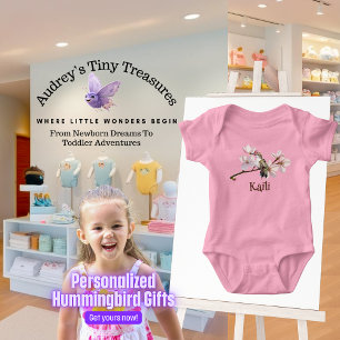 Personalisiertes Hummingbird-Baby-Body Baby Strampler