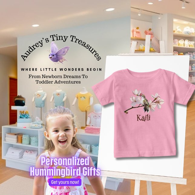 Personalisiertes Hummingbird Baby T - Shirt (Von Creator hochgeladen)