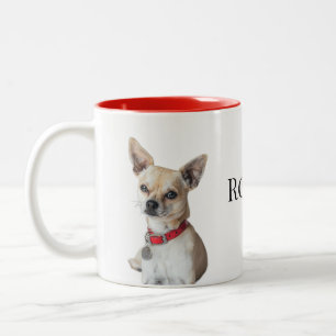 Personalisiertes Hunde-Foto Benutzerdefinierter Zweifarbige Tasse