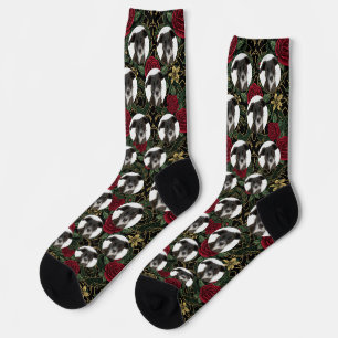 Personalisiertes Hunde-Foto-Herzen-Muster Socken