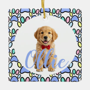 Personalisiertes Hunde-Foto-Keramik-Ornament mit P Keramikornament