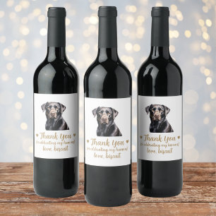Personalisiertes Hunde-Hochzeits-Weinetikett Weinetikett