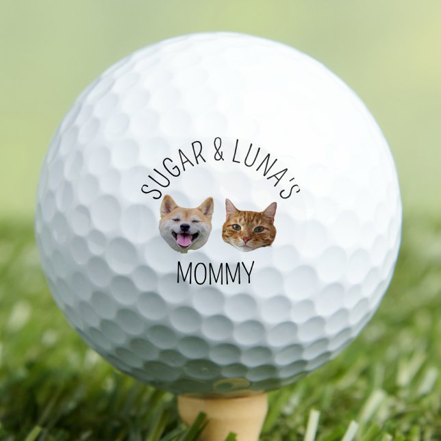 Personalisiertes Hunde Katze Gesicht Foto, Niedlic Golfball (Von Creator hochgeladen)