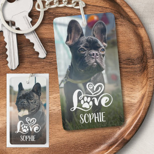 Personalisiertes Hunde-Liebesfoto Schlüsselanhänger