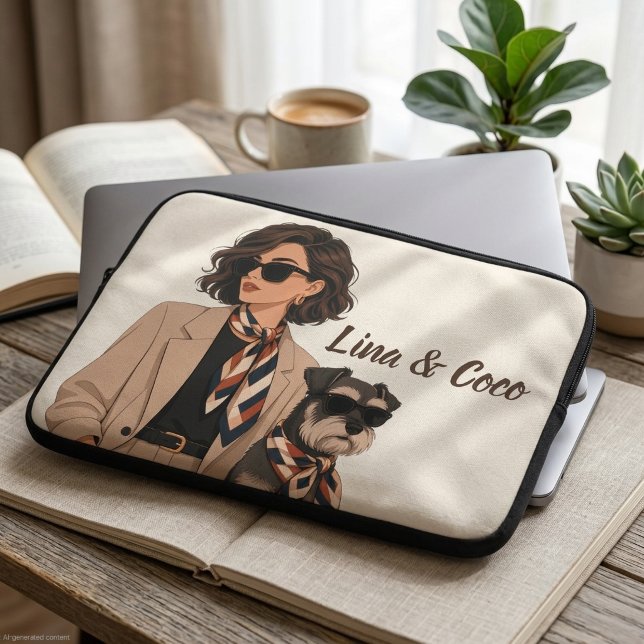 "Personalisiertes Hunde-Mama-Geschenk" "Benutzerde Laptopschutzhülle (Von Creator hochgeladen)