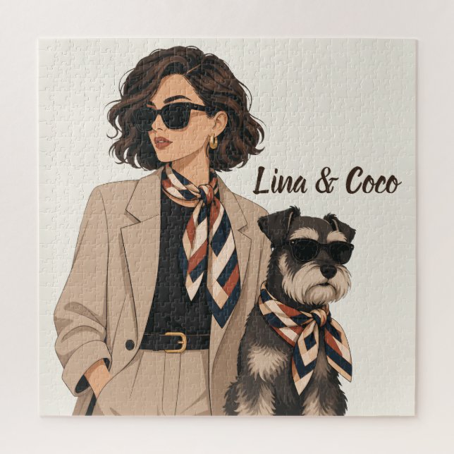 "Personalisiertes Hunde-Mama-Geschenk" "Benutzerde Puzzle (Vertikal)