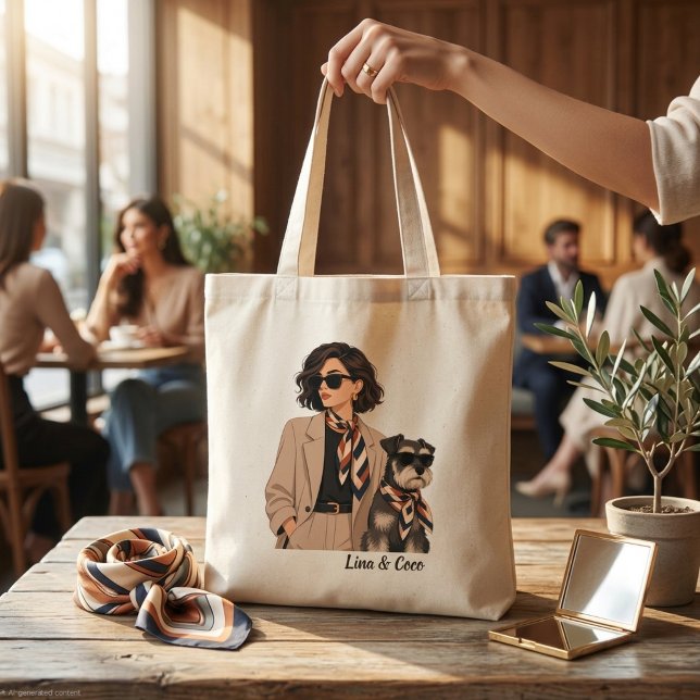 "Personalisiertes Hunde-Mama-Geschenk" "Benutzerde Tragetasche (Von Creator hochgeladen)