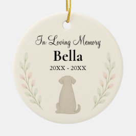 Personalisiertes Hunde-Ornament — In Liebe Erinner Keramik Ornament