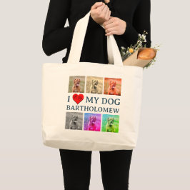 Personalisiertes Hunde-Pop-Art-Haustierliebhaber-G Jumbo Stoffbeutel